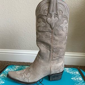 Brand New in Box Dalton Cowboy Boots by Lane, 8.5, White/Cream